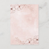 Rosa und Rose - Informationen zur Hochzeit Begleitkarte (Rückseite)