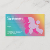 Rosa und Rose Poodle Ernennung Erinnerung Visitenkarte (Vorderseite)