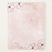 Rosa und Rose Rosa Foil Save the Date Hochzeit Planer (Rückseite)