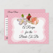 Rosa und Rose Rosa Rosa Rezeptkarte Postkarte (Vorne/Hinten)