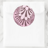 Rosa und Rose Runder Aufkleber (Tasche)