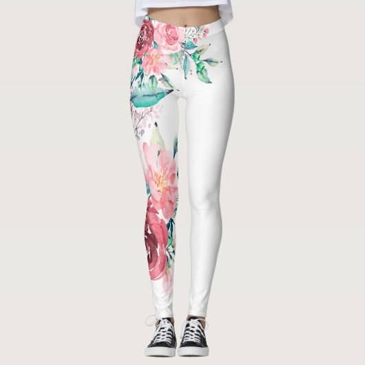 Rosa und Rose sind beeindruckend Leggings (Vorderseite)