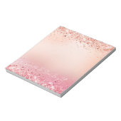 Rosa und Rose Sparkle Ombre Notizblock (Rotiert)