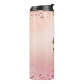 Rosa und Rose Sparkle Ombre Thermosbecher (Nach links gedreht)