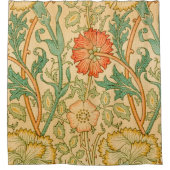 Rosa und Rose von William Morris Duschvorhang (Vorderseite)