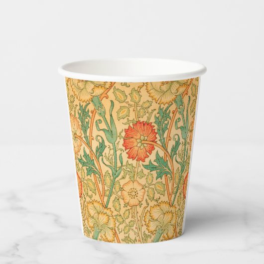 Rosa und Rose von William Morris Pappbecher (Rückseite)