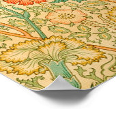 Rosa und Rose von William Morris Poster (Ecke)