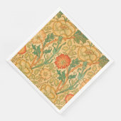 Rosa und Rose von William Morris Serviette (Ecke)
