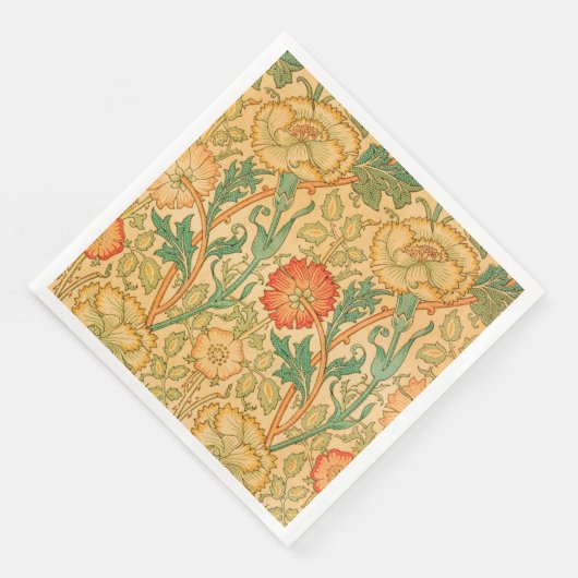 Rosa und Rose von William Morris Serviette (Ecke)