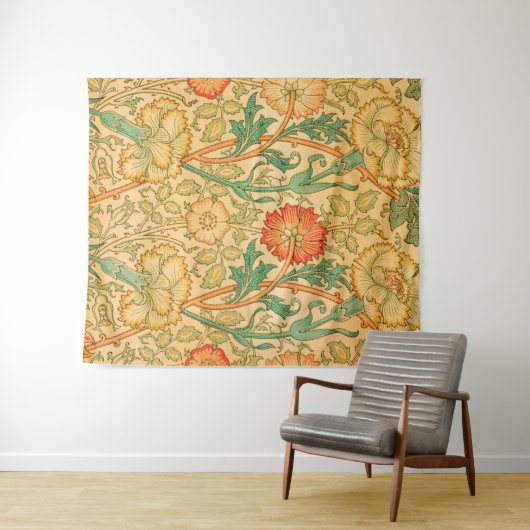 Rosa und Rose von William Morris Wandteppich (Beispiel (Horizontal))