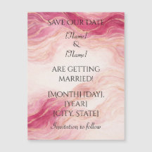 Rosa und roséfarbene magnetische Karte