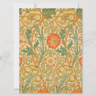 Rosa- und Rosenmuster (von William Morris) Karte