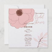 Rosa und rostfarbene Folklorekunst Einladung (Vorderseite)