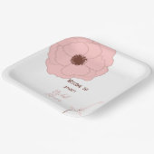 Rosa und rostfarbene Folklorekunst Pappteller (Gewinkelt)