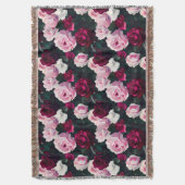 Rosa und Rot Bemalte Rosen Decke (Vorderseite Vertikal)