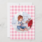 Rosa und Rot Berry Einladung zum Geburtstag (Rückseite)