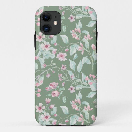 Rosa und rot Blütenmuster Case-Mate iPhone ca. Hülle (Rückseite)