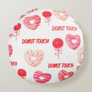 Rosa und Rot DoNut Touch Kissen