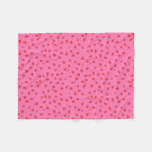 Rosa und Rot gemustert floral Fleecedecke (Vorderseite (Horizontal))