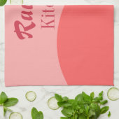 Rosa und Rot Geschirrtuch (Gefaltet)