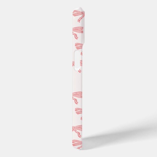 Rosa und rot gestreifte Bogen Coquette Case-Mate iPhone Hülle (Rückseite / Rechts)