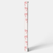 Rosa und rot gestreifte Bogen Coquette Samsung Galaxy Hülle (Linke Seite)