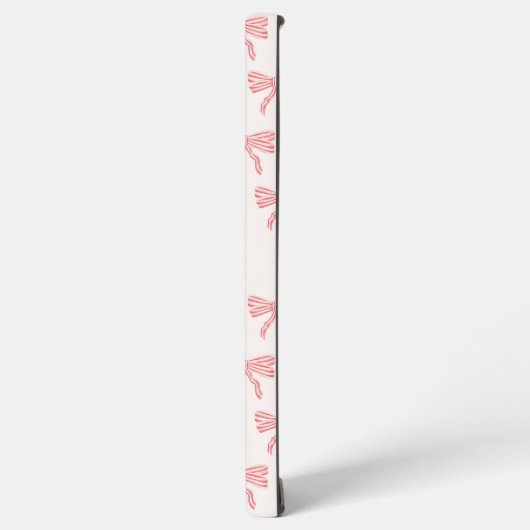 Rosa und rot gestreifte Bogen Coquette Samsung Galaxy Hülle (Linke Seite)