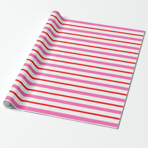 Rosa und Rot gestrichen Geschenkpapier