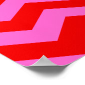 Rosa und Rot halten Ruhe und treiben beim Drucken. Poster (Ecke)