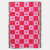 Rosa und rot im Herzen Decke (Vorderseite Vertikal)