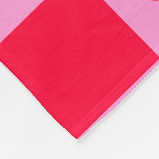 Rosa und rot im Herzen Fleecedecke (Ecke)