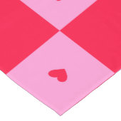 Rosa und rot im Herzen Kurzer Tischläufer (Ecke)