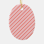 Rosa und Rot | Merry & Bright Keramik Ornament (Hinten)