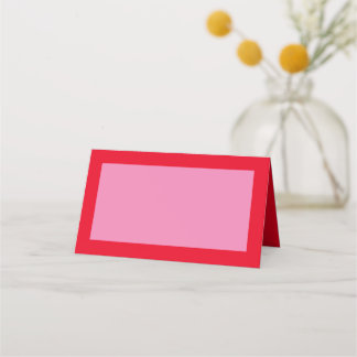 Rosa und Rot Moderne Minimalistisch Platzkarte