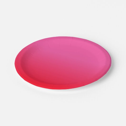 Rosa und Rot Pappteller (Schrägansicht)