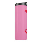 Rosa und Rot Personalisiert Thermosbecher (Nach links gedreht)