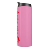 Rosa und Rot Personalisiert Thermosbecher (Nach rechts gedreht)