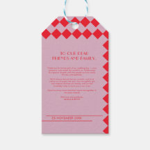 Rosa und Rot Retro Fett Liebe & Dank Hochzeit