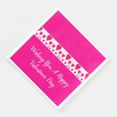 Rosa und Rot Serviette (Ecke)