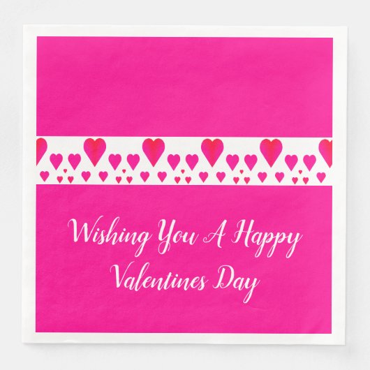 Rosa und Rot Serviette (Vorderseite)