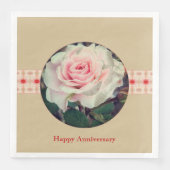 Rosa und Rot Serviette (Vorderseite)