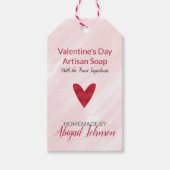Rosa und Rot 💖 Valentinstag Seife Geschenkanhänger (Vorderseite)