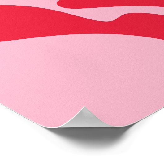 Rosa und rote Abstrakte Korallenküste Poster (Ecke)