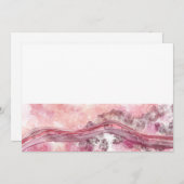 Rosa und rote Alkoholtinte Feiertagskarte (Vorne/Hinten)