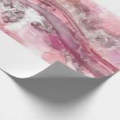 Rosa und rote Alkoholtinte Geschenkpapier (Ecke)