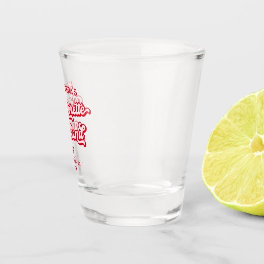 Rosa und Rote Bachelorette Schnapsglas (Rechts)