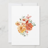 Rosa und Rote Blume am 2. Geburtstag Einladung (Rückseite)