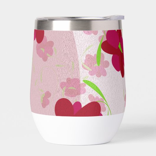 Rosa und rote Blume - Blumen (Links)