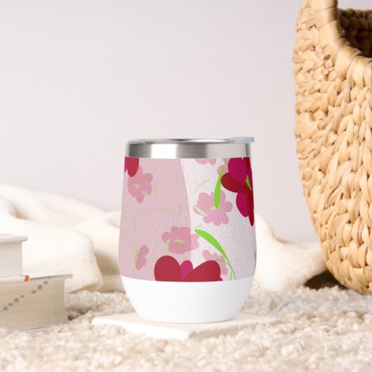 Rosa und rote Blume - Blumen (Wohnzimmer)