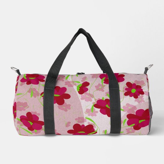 Rosa und rote Blume - Blumen Duffle Bag (Vorderseite)